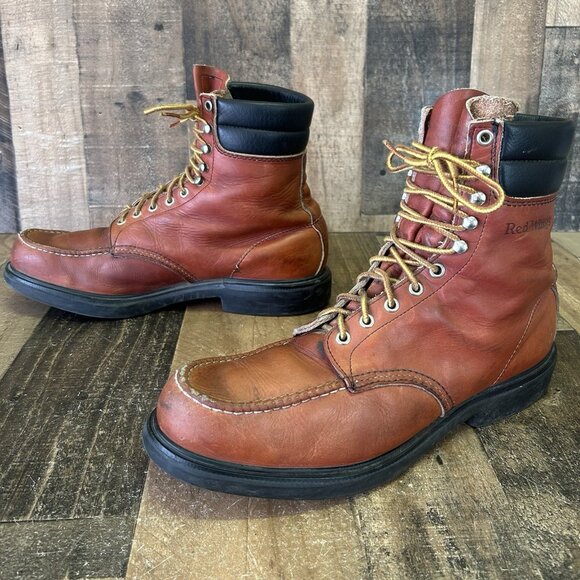 Red Wing 404 Moc Toe Supersole Work Boots Mens 13 B - Picture 12 of 12
